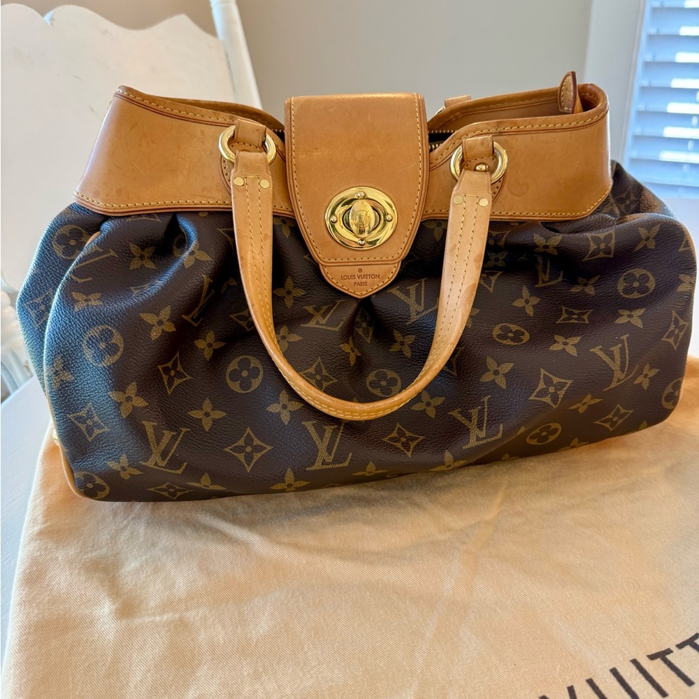 Louis Vuitton Brown and Tan Monogram Tote